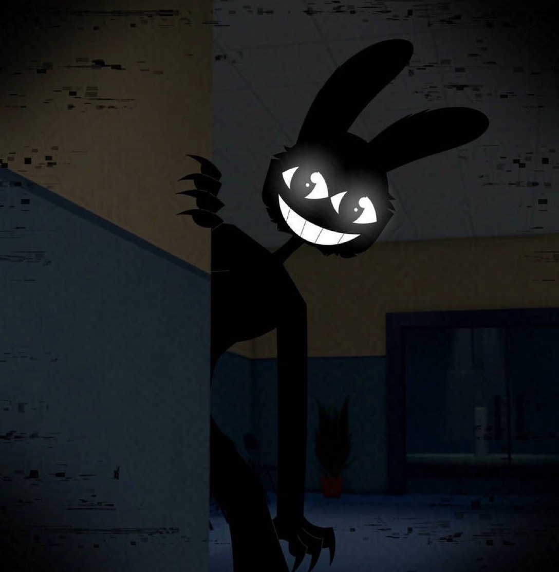 Shadow bunny in hallway